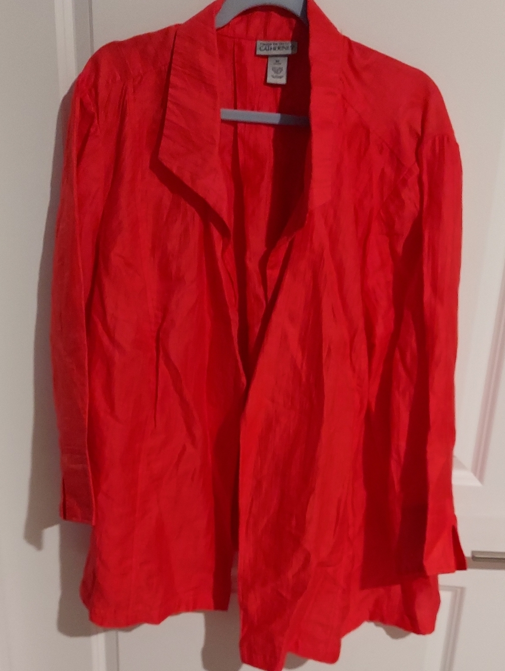 Catherine Malandrino Vibrant Red Open-Front Women's Shirt Jacket